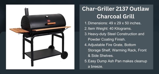 Char-Griller 2137 Charcoal Grill under 300$