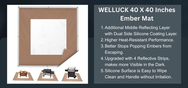 WELLUCK 40 X 40 Inches Ember Mat