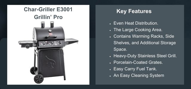 Char-Griller E3001 Grillin’ Pro Gas Grills