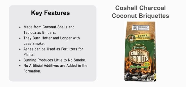 Coshell Charcoal Coconut Briquettes