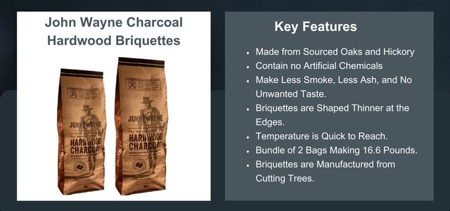 John Wayne Hardwood Charcoal Briquettes