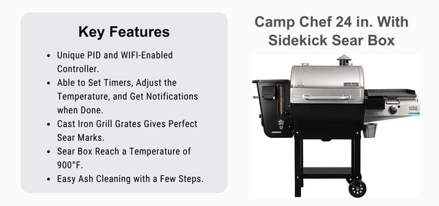 Camp Chef 24 in. With Sidekick Sear Box Pellet Grill