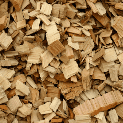 keep wood chips from burning