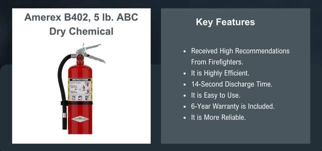 Amerex B402, 5 lb. ABC Dry Chemical Fire Extinguisher