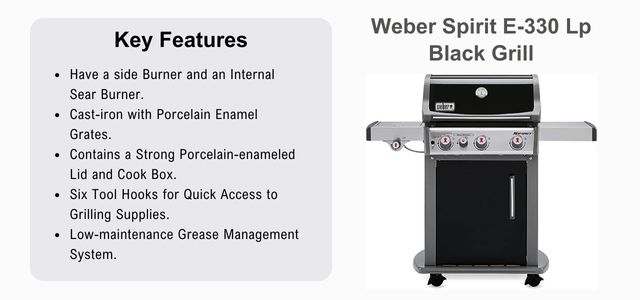 Weber Spirit E-330 Lp Black Gas Grill